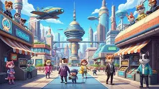 Talking Animals Build Future Utopia City 2025 | Funny Animal World of Tomorrow | Kids Cartoon Rajjo
