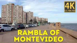 Rambla of Montevideo, Uruguay Waterfront Virtual Walking Tour (4K)
