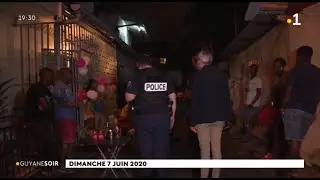 Opération de contrôle du couvre feu à Cayenne