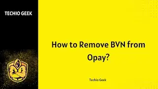 How to Remove BVN from Opay?
