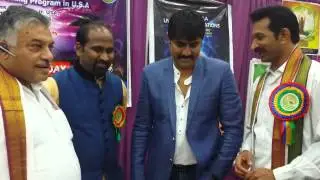 Actor  Sreekanth meeting SiliconAndhra ManaBadi team at TANA 2015