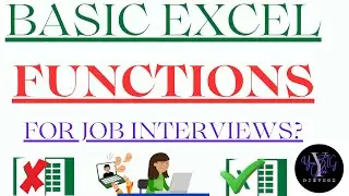 Basic Excel functions for job interviews ll Excel for beginners ll excel basics for job interviews