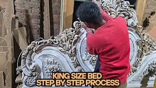 FULL PROCESS HOW WE MAKE KING SIZE BED IMPRESSION ART STORE | SAHARANPUR FURNITURE