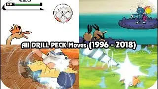 Evolution of Pok&eacute;mon Moves - DRILL PECK (1996 - 2018)