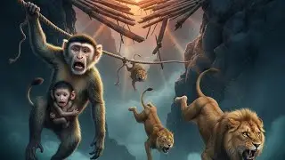The Bridge Collapse: A Monkey&rsquo;s Miracle Survival #viral #animal 