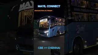 Mayil🦚Connect Diamond Class AC Sleeper #chennai #bustravel #shortsvideo #youtubeshorts #shorts