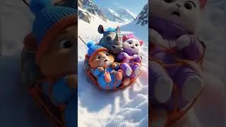 Winter ski trip turns into chaos when a monkey sets a trap on the slope 😱🐒 #animation #monkey #fun