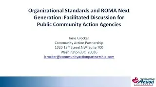 Standards and ROMA Next Generation for Public CAAs