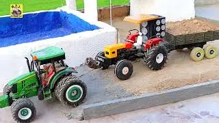 HMT 5911 With Full Loaded Trolley and John Deere Tractor model