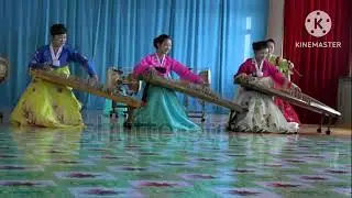 Korean musicians performance with big music instrument