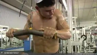 Anthony Works Triceps with Triceps Pushdowns