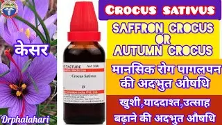Crocus Sativus | Kesar | ताकत और IMMUNITY बढ़ाएं | Homeopathic Medicine | Symptom | How to use
