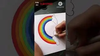 Very easy Rainbow 🌈  drawing drawing❤️👍 #shorts #viralshorts #rainbowdrawing #kidsart