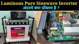 Luminous Zelio+ 1100 Home Pure Sinewave Inverter UPS | teardown with 150 Ah solar battery