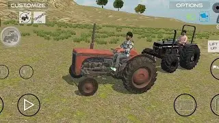Red old tractor and new black tractor game 🎯