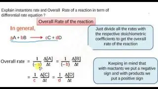 Overall rate of a reaction
