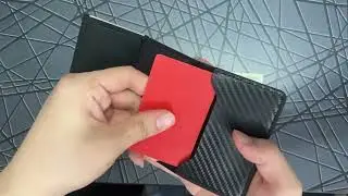 ShadowPop Carbon Fiber RFID Blocking Pop-Up Slim Card Holder Wallet Black