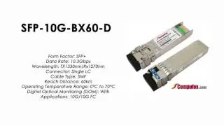 SFP-10G-BX60-D  | Cisco Compatible 10GBASE-BX 1330nmTx/1270nmRx 60km SFP+