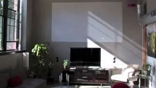 South Shore Audio Video Installation - Projector with Paint on Screen in a Loft Style Boston Condo