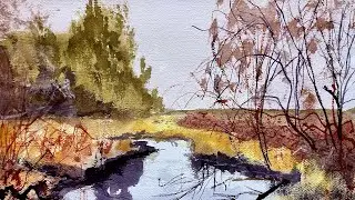 Calkins Point - Watercolor Landscape