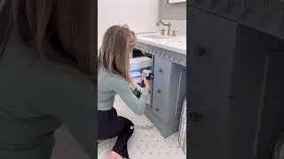 How I Built the Bathroom Vanity of My Dreams | Hidden Stools +Custom  Drawers