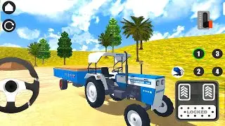 Real Indian Farming Tractor Trolley With Heavy Load Transport On Muddy Village Roads Simulator Game
