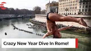 WATCH: Rome&rsquo;s New Year Tradition Stuns Crowds As Divers Leap Into River Tiber | DWS News | AQ1F