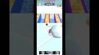 Fun game, help them to win snow race #foryou #game #shorts