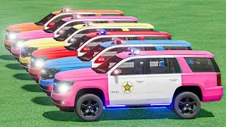 TRANSPORTING ALL COLORS CHEVROLET POLICE CARS ! FS22