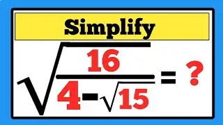 🔴Maths Olympiad | can you solve this❓| Simplify Square Root Problem #maths #squareroots