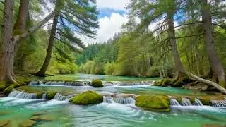 Calm Your Mind 🕊️ River Ambience Sounds with Birds for Stress