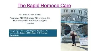 Organic Resistance | Organon Of Medicine | Sagnik Sinha | #homoeopathy #organonofmedicine 