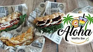 Aloha Waffle Bar, Both Sweet & Savory Bubble Waffles.
