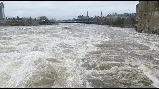 Downstream below Chaudi&egrave;re Bridge to Parliament Hill
