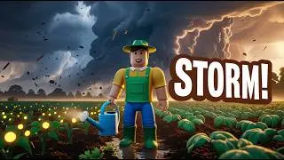 Farming in STORM, SNOWFALL & EARTHQUAKE! 🌪️❄️🌍 Surviving Roblox Grow a Garden!