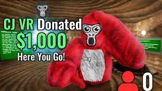Я ПОЖЕРТВОВАЛ 1000 долларов стримерам Gorilla Tag...