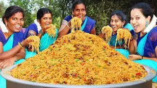 MUTTON HAKKA NOODLES | Chinese Hakka Mutton Noodles Recipe Cooking in Village | Chinese Food | #VB