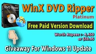 FREE Giveaway WinX DVD Ripper Platinum CD DVD Ripper software | 200 copies per day limit Hurry Up !