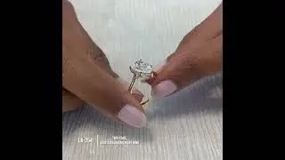 2.06 carat Pear Shape Lab Diamond Two-Tone Solitaire Ring