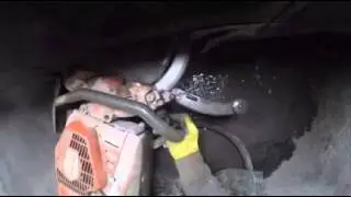 Gopro view of concrete cutting! Ring sawing 101