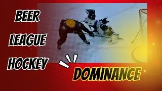 Beer league hockey highlights. Finally stepping forward #hockey #HockeyGoalie #beerleaguehockey