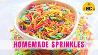Easy Cake Toppings | Homemade Colored Sprinkles | Hanee Creations #shorts #cake #baking #diy