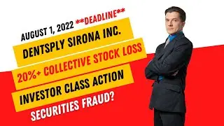 $XRAY XRAY Stock News Today (#XRAY) STOCKHOLDERS Class Action Lawsuit DENTSPLY SIRONA Alert $XRAY