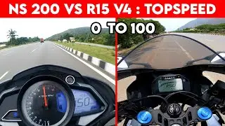 NS 200 VS R15 V4  | 0 TO 100 | TOPSPEED BATTLE !!!