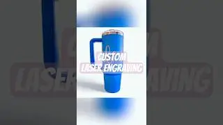 💙 Custom laser engraving that makes your cup stand out in the crowd! #customdrinkware #tumblers