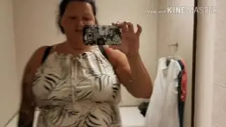 Plus size Try-on in the dressing room Cato