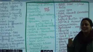 Lec 45 | Central List Concurrent List & State List Subjects | 7th Schedule of Indian Constitution