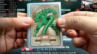 12.08.2025 2025 Topps Marvel Mint Hobby Box Random Numbers Break #3