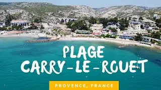 Carry Le Rouet Plage - Le Rouet Beach, Provence, Marseille, France - 4K drone footage