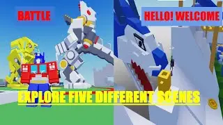 TRANSFORMING TOY SIMULATOR - EXPLORE GAME SCENES - ROBLOX